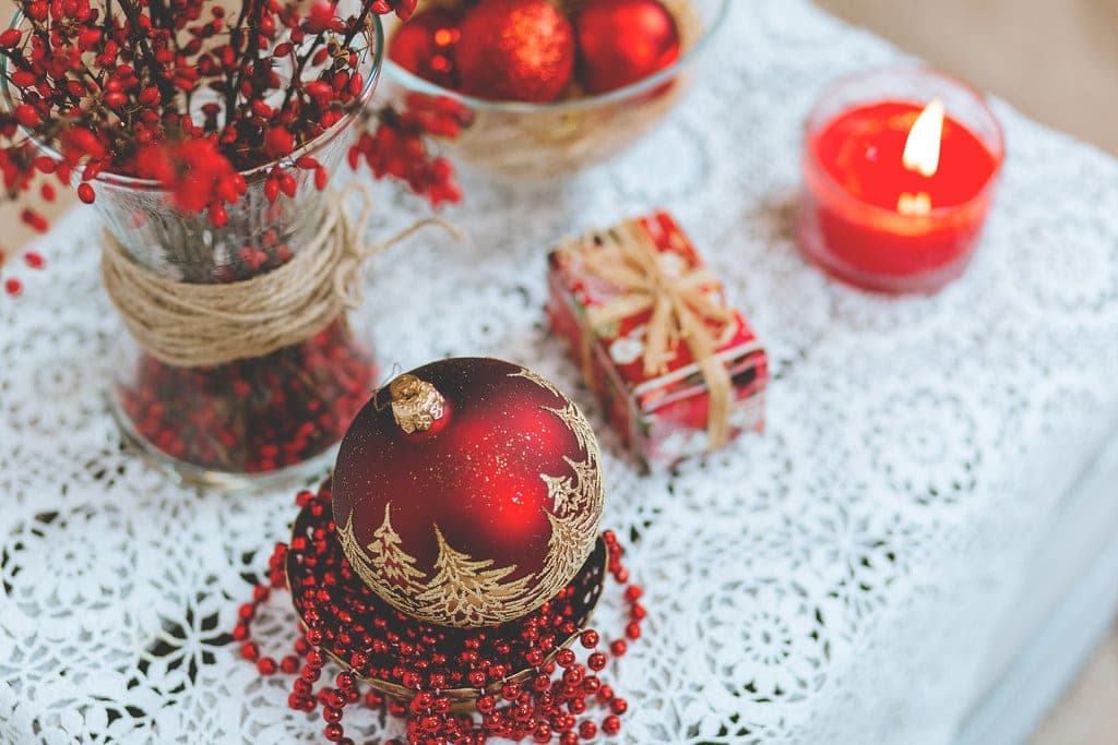 Christmas villa living and dining styling in Dubai